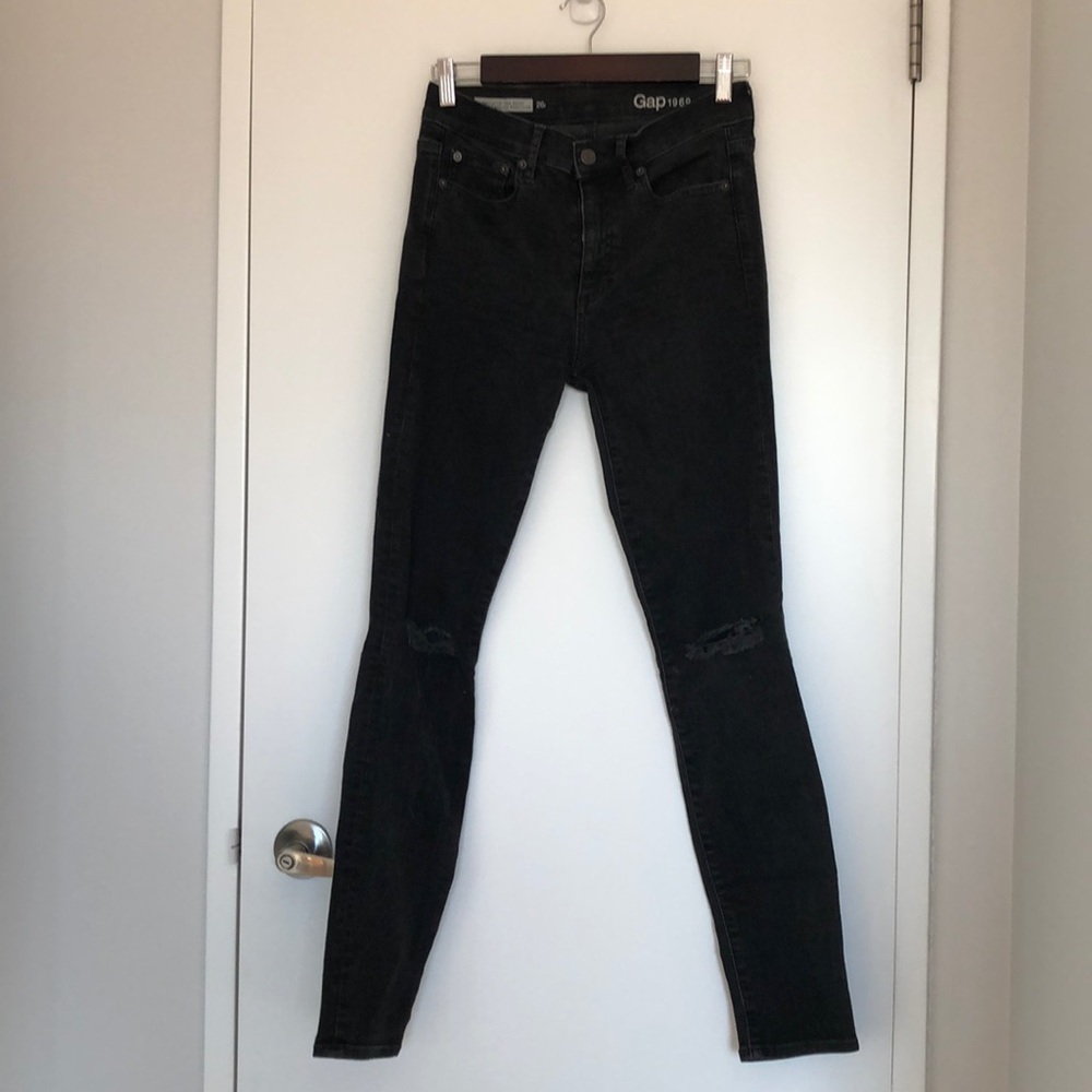 Black denim jeans